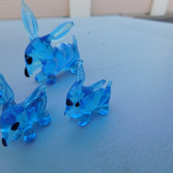 Glass Dog Collection BLUE Vintage - Picture 5 of 12